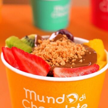 Chocolate premium, fruta na medida e um 